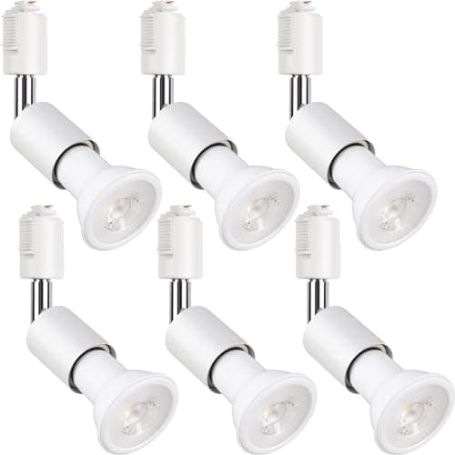 szbritelight スポットライト e26 ダクトレールライト LED電球付き ダクトレール 照明 (ホワイト, 電球色 6個セット)