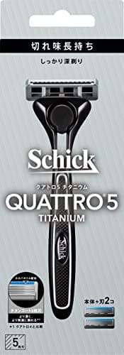 Schick(シック) クアトロ5チタニウム 5枚刃 ホルダー(刃付き+替刃1コ入) 髭剃り カミソリ