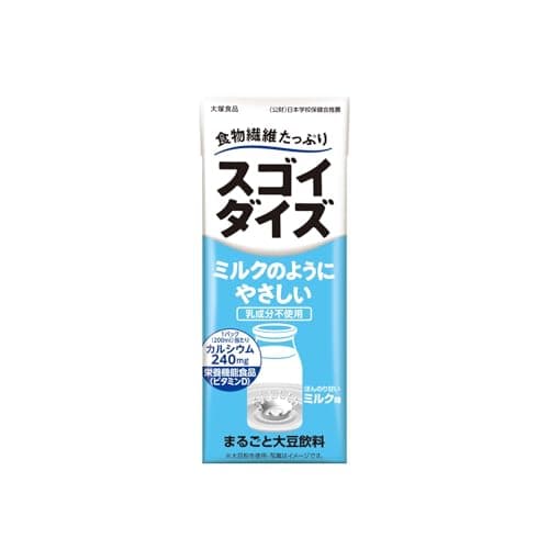 スゴイダイズ 大塚食品 ミルクのようにやさしいミルク味 200ml×24本（栄養機能食品（ビタミンD））常温保存可能 まるごと大豆飲料