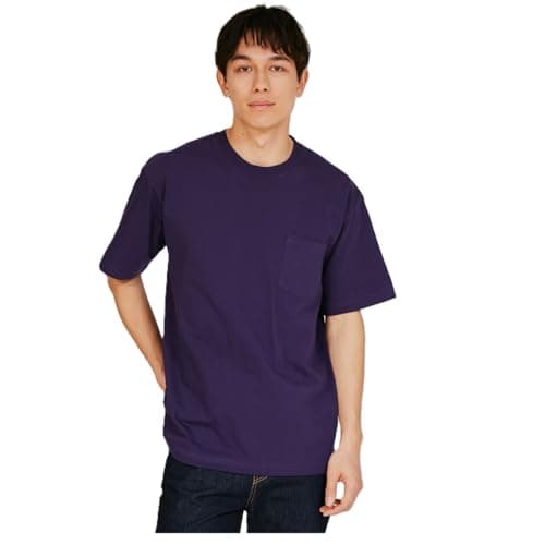 Tシャツ 半袖 丸首 綿100% 丸胴仕様 タグレス仕様 ビーフィポケットTシャツ ビーフィー H5190-270-M