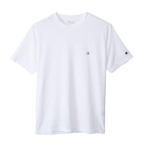 半袖シャツ 丸首 吸水速乾 UVカット ワンポイントロゴ ショートスリーブドライTシャツ トレーニング C8-TS310-010-L