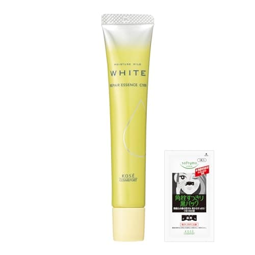 モイスチュアマイルド ホワイト リペア エッセンス C100 集中美容液 20mL シミ対策 ニキビ・毛穴ケア 高純度 ビタミンC トラネキサム酸 ナイアシンアミド配合 ノンアルコール処方 【医薬部外品】 + 鼻用角栓パック1枚おまけ付 KOSE
