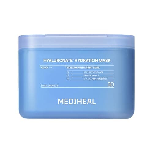 MEDIHEAL(メディヒール) ヒアルロン酸 30枚マスク 大容量 毎日使える 高保湿ケア うるおい肌 シートマスク フェイスマスク フェイスパック THE 365マスク