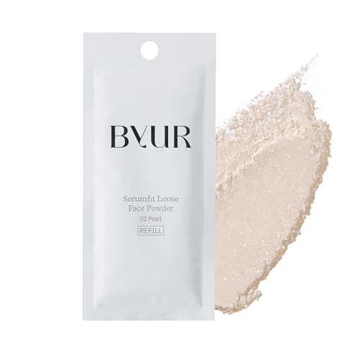ByUR バイユア フェイスパウダー ルース 崩れない 詰め替え リフィル さらさら セミマット テカリ防止 8g (ルース #02 パール)