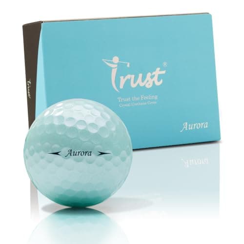 Trustトラストゴルフボール2026Aurora(オーロラ) 被らない 目立つ 飛ぶ 曲がらない 止まるクリスタルウレタンカバー3ピースリアクティブコア(ツアー系) 1ダース(12個入り) オーロラブルー