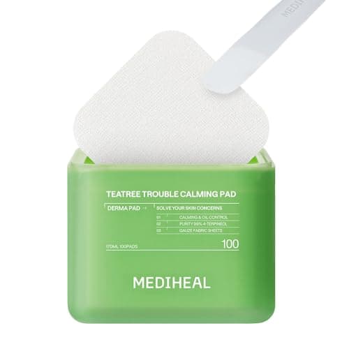 MEDIHEAL OFFICIAL(メディヒール) スクエアトナーパッド 100枚入り Square Facial Toner Pads 100P ふき取りパッド スキンケア 部分パック 拭き取り化粧水 韓国 コスメ ((NEW)ティーツリー)