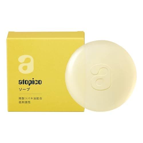 アトピコ (atopico) ソープ 80g 固形 石けん 敏感肌 乾燥肌 低刺激性 無香料 無着色 洗顔 ボディソープ ツバキ油配合 大島椿