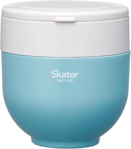 スケーター(Skater) 保温弁当箱 丼ぶり型 540ml 女性用 2段 ランチジャー 折りたたみハンドル付 抗菌 レイクグリーン LDNO6AG-A