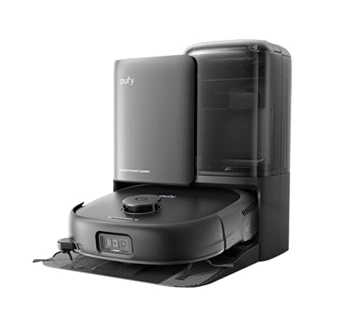 Anker Eufy (ユーフィ) Robot Vacuum Omni E25 (ロボット掃除機)【ローラーモップ/全自動クリーニングステーション/自動ゴミ収集/モップ洗浄・乾燥 / 20000Pa 吸引力/モップリフト/洗剤投入/水拭き/マッピング/AIカメラ 障害物回避/毛がらみ除去/伸縮サイドブラシ/アプリ操作】ブラック