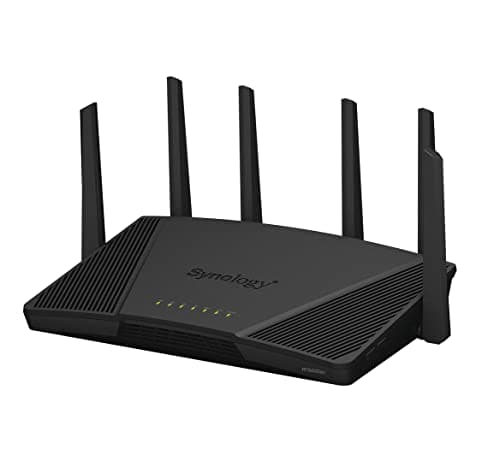 【Wi-Fi6ルータ】Synology 高機能無線ルーター 4,800Mbps + 1,200Mbps + 600Mbps (11a/b/g/n/ac/ax対応) VPN環境構築可能 高セキュリティ Wi-Fi6トライバンド対応 【IPv4overIPv6 MAP-E/DS Lite対応】RT6600ax