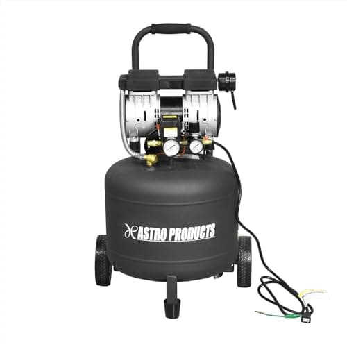 アストロプロダクツ 縦型 サイレントエアコンプレッサー 38L VSC033 | オイルレス 静音 AC100V 省スペース 6ヵ月保証