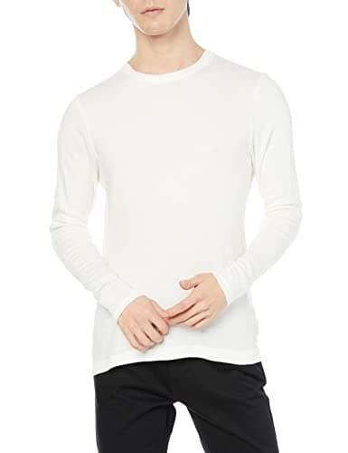 [Hanes(ヘインズ)]クルーネック ロングスリーブTシャツ HM4-Q508A メンズ ホワイト 日本 L (日本サイズL相当)