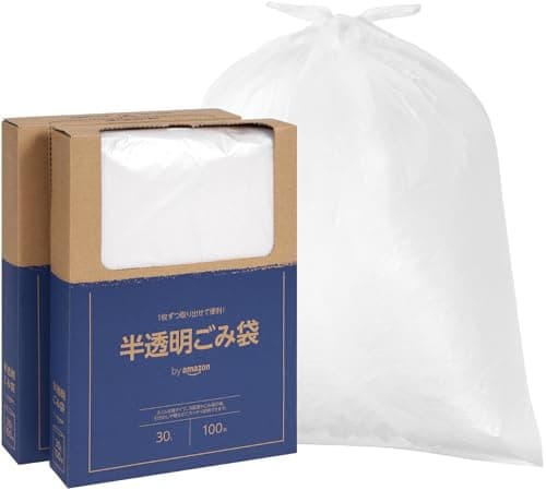 ごみ袋 半透明 シャカシャカタイプ 30L 200枚(100枚×2箱)