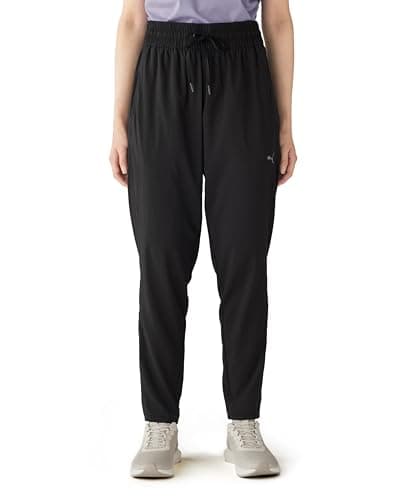 PUMA(プーマ) 吸水速乾 トレーニング ヨガ STUDIO テーパードウーブンパンツ 521923 レディース 24年秋冬カラー ブラック(01) L