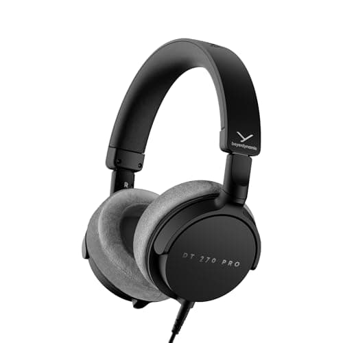beyerdynamic DT 270 PRO 密閉型スタジオモニターヘッドホン 有線 ベロアイヤーパッド 45Ω 194g ブラック