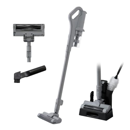 アイリスオーヤマ コードレス掃除機 軽量1.4㎏ 自走式 カーペット向け パワーヘッド 静電モップクリーンシステム搭載 充電スタンド付 AZSCD-185PM-H