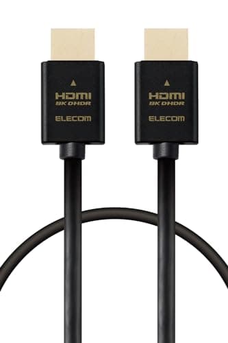 エレコム HDMI ケーブル 1m ウルトラハイスピード 4K(120Hz) 8K(60Hz) 【Ultra High Speed HDMI Cable認証品】 48Gbps 超高速 テレビ・パソコン・ゲーム機などに 7680×4320 eARC 黒 ECDH-HD21E10BK
