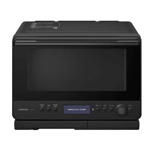 日立 過熱水蒸気 オーブンレンジ ヘルシーシェフ 30L MRO-W1D K フロストブラック 熱風コンベクション 2段式 Wスキャン ワイドオーブン
