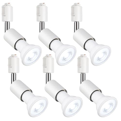 szbritelight スポットライト e26 ダクトレールライト LED電球付き ダクトレール 照明 (ホワイト, 昼光色 6個セット)