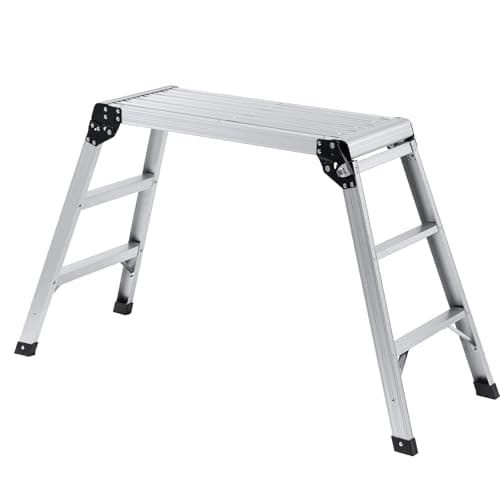 イーサプライ 洗車台 アルミ足場台 3段 高さ70cm ハイタイプ 耐荷重150kg 天板76cm×30cm シルバー EEX-KYA25