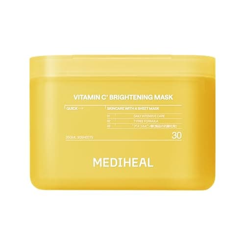 MEDIHEAL(メディヒール) ビタミンC 30枚マスク 大容量 毎日使える 高保湿ケア うるおい肌 シートマスク フェイスマスク フェイスパック THE 365マスク