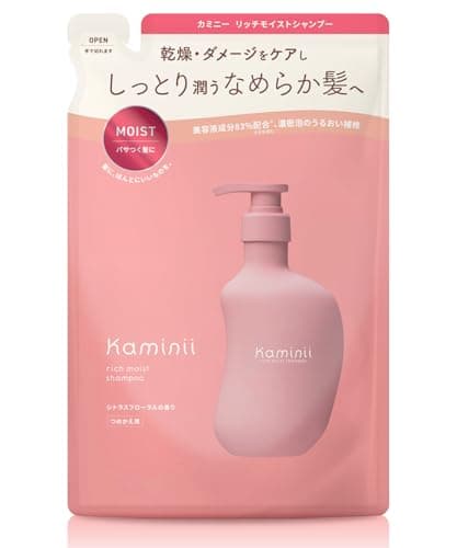 Kaminii カミニー リッチモイスト シャンプー 詰め替え ダメージ補修 しっとり シトラスフローラルの香りノンシリコン 350ml