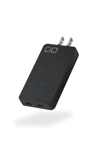 CIO NovaPort SLIM DUOII 45W2C PD急速充電器 USB-C×2 180°スイングプラグ 薄型軽量70g (ブラック)