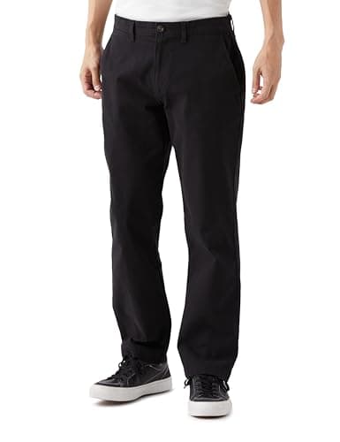 [Amazon Essentials] チノパン ストレートフィット カジュアル ストレッチ メンズ ブラック W36 / L30