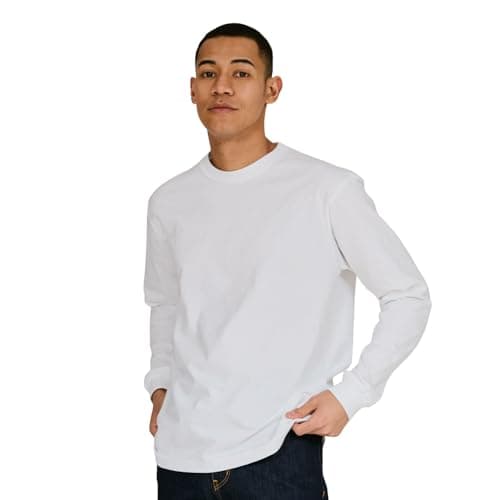 Tシャツ 長袖 丸首 BEEFY-T 綿100% 丸胴仕様 タグレス仕様 ビーフィロングスリーブTシャツ 1枚組 肉厚生地 無地 H5186-010-XL