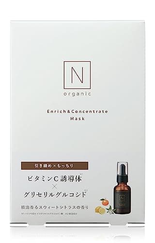 【プチギフトセット 箱入り】N organic Basic フェイスマスク ビタミンC美容液 4枚入り 保湿力 ハリ 乾燥肌 敏感肌