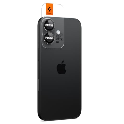 Spigen iPhone 17 / 16 / 16 Plus カメラ保護 カメラフィルム 2枚入 Optik Pro (ブラック)