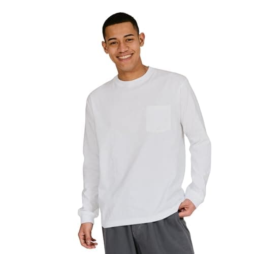 Tシャツ 長袖 丸首 綿100% 丸胴仕様 タグレス仕様 ビーフィロングスリーブポケットT H5196-010-L
