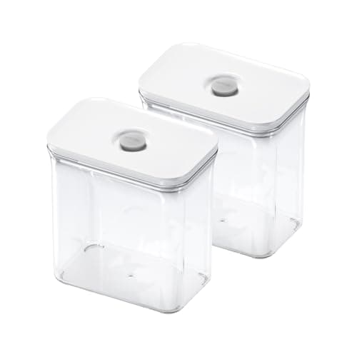 VAKUEN プレミアム真空保存容器 2.0L 2個セット, BPAフリー, 通常の保存容器より最大5倍長く食品の鮮度をキープ (2.0L 2個)