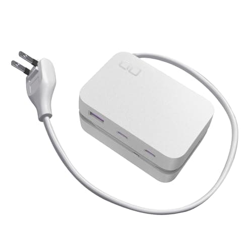 CIO Polaris CUBE Built in CABLE 電源タップ 延長コード AC×2 USB-C×2 USB-A×1 旅行（ホワイト）