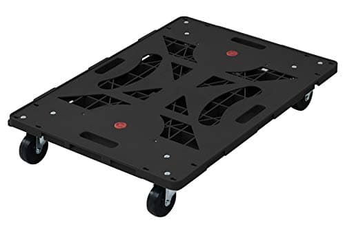 山善(YAMAZEN) 連結平台車 パレッティー 70×50cm 耐荷重150kg 【日本製】台車 平台車 コンパクト 軽量 連結可能 積み重ね ブラック YRB-G75BK
