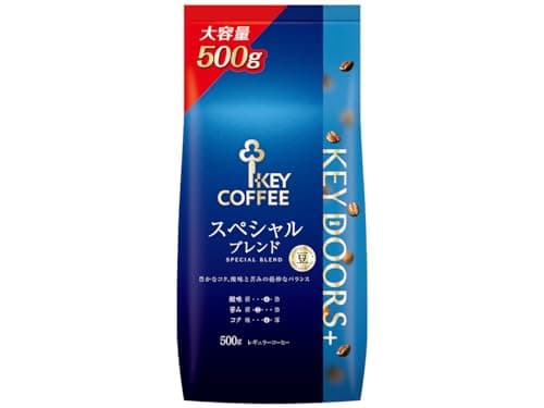 【Amazon.co.jp限定】 KEY DOORS+ スペシャルブレンド 豆 500g,大容量,レギュラーコーヒー,コーヒー豆