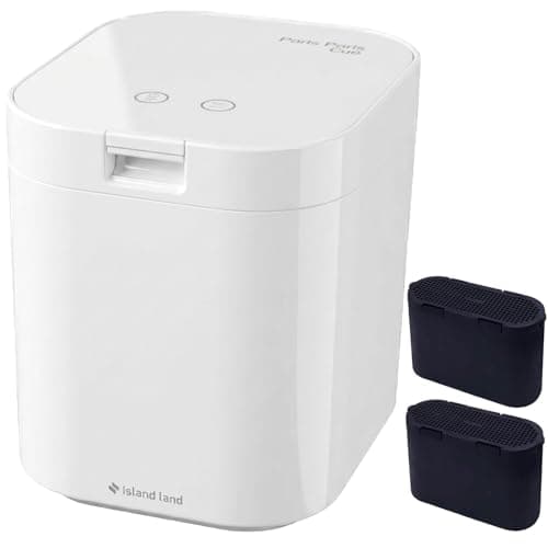 パリパリキュー 生ゴミ処理機 電動2.8L家庭用 温風乾燥式 脱臭 消臭 小型 静音 助成金対象 ホワイト フィルター2個入 PPC-15F2-WH