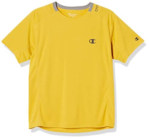 [チャンピオン] 半袖 Tシャツ 吸汗速乾 ドライ UVカット 透け感軽減 ワンポイントロゴプリント トレーニングウェア スポーツウェア ショートスリーブTシャツ C3-SS302 メンズ グレイッシュイエロー M