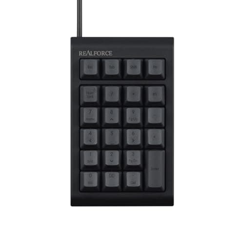 REALFORCE RT1 テンキーボード ブラック キー荷重 45g 有線 プログラマブル テンキー 静電容量無接点方式 左手デバイス 片手デバイス T1UX11