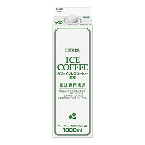 HOMER(ホーマー) カフェインレスコーヒー 無糖 紙パック 1000ml×12本