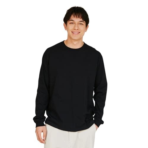 Tシャツ 長袖 丸首 BEEFY-T 綿100% 丸胴仕様 タグレス仕様 ビーフィロングスリーブTシャツ 1枚組 肉厚生地 無地 H5186-090-S
