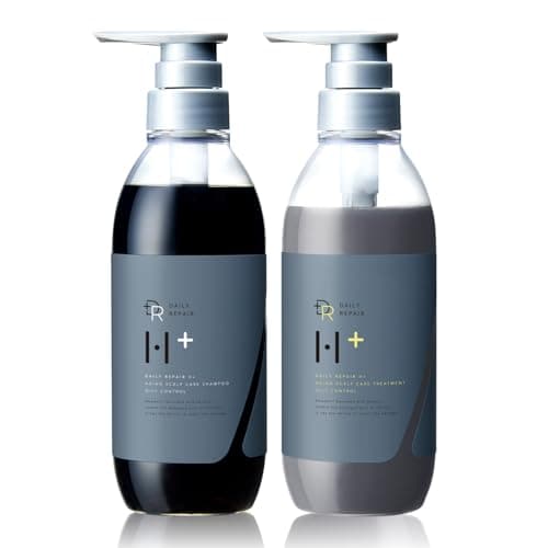 DRH+ エイジングスカルプケアシャンプー 400ml ＆ トリーメント 390g オイリーコントロール ヘマチン 皮脂汚れ 頭皮ケア アミノ酸