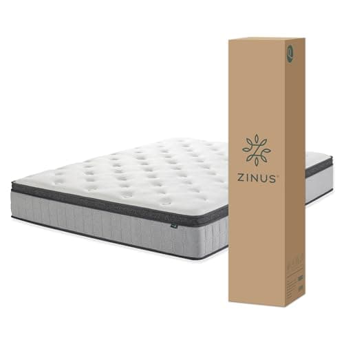 ZINUS Prime Support ハイブリッド マットレス クイーン 厚さ 33cm コイル数750個 やや硬め 振動吸収 寝返りらくらく 体圧分散 ホテルライク ユーロトップ仕様 コイルエッジサポート 高耐久 | 圧縮梱包 ベッド ジヌス | 日本正規品 MSSBA1