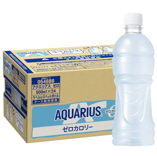 [熱中症対策] アクエリアス ゼロ 500ml PET ラベルレス ×24本