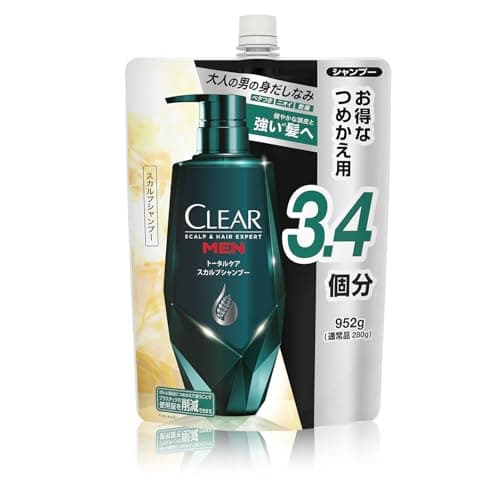 CLEAR(クリア) フォーメン トータルケア スカルプシャンプー 大容量 詰替 952g 頭皮ケア 皮脂 べたつき防止 爽快シトラスの香り 【Amazon.co.jp限定】