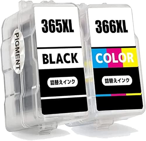 【BAALAND】キャノン BC-365 顔料ブラック BC-366 染料カラー 2個セット TS3530インク 大容量 BC-365XL BC-366XL 詰め替えインクカートリッジ 対応機種 PIXUS TS3530 TS3730