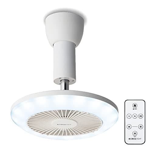 【現行モデルは風量アップ】ドウシシャ サーキュライト ソケットシリーズ 引掛けモデル 昼白色 60W相当 風量3段階 リモコン付き ホワイト