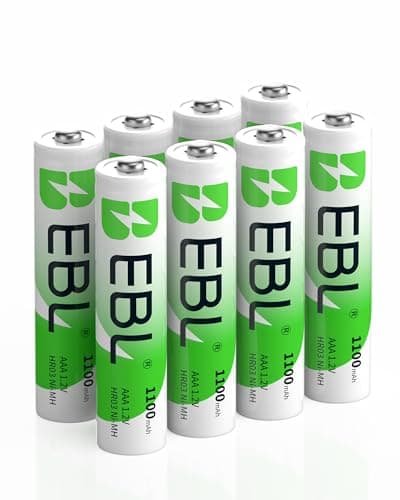 EBL 単4電池 充電式 1100mAh 8個パック ニッケル水素 収納ケース付き 電池単4 充電式 充電式単四 単四充電池