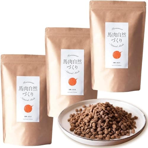 健康いぬ生活 馬肉自然づくり 1kg×3袋 成犬 ～ シニアダイエットフード 国産 無添加 ヒューマングレード アレルギー 全犬種 全年齢