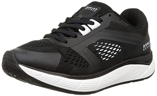 [DUNLOP REFINED] ヒザにやさしい クッション 幅広 4E ウォーキング ジョギング ランニング シューズ レディース スニーカー DA7505 ブラック 24.5 cm